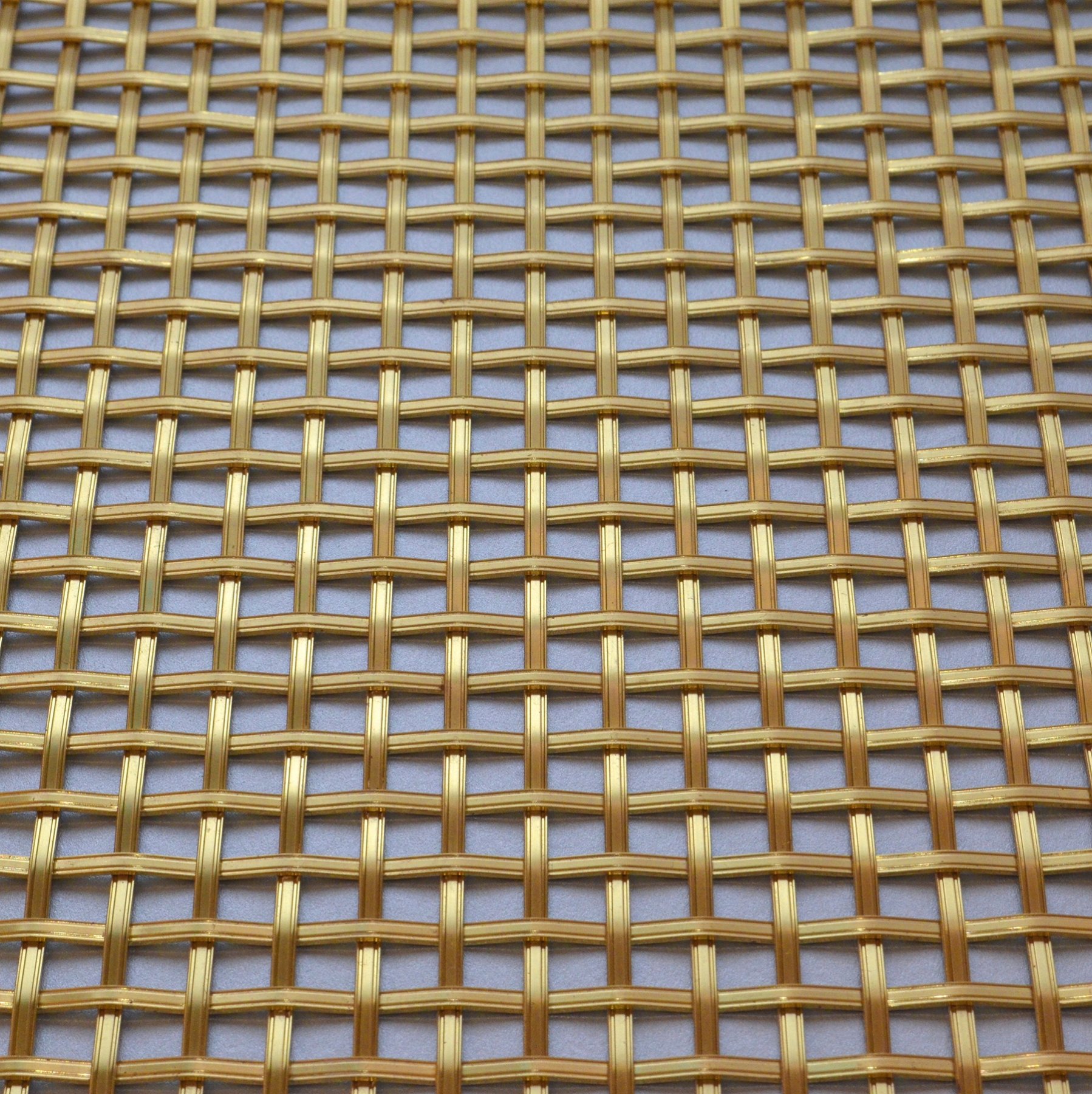 Square Reeded  Woven Brass Grille
