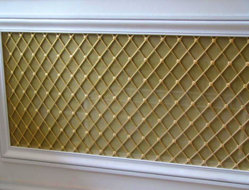 Brass Regency Radiator Grille with Mesh Backing