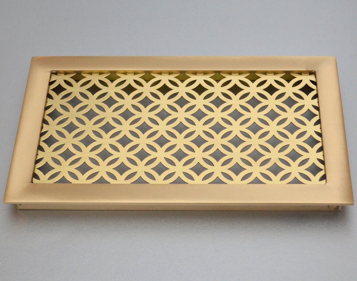 Linear Brass Frame – Perforated Grille