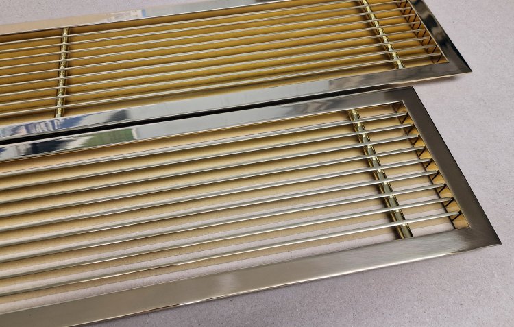 Bespoke Brass Linear Grille Manufacturer