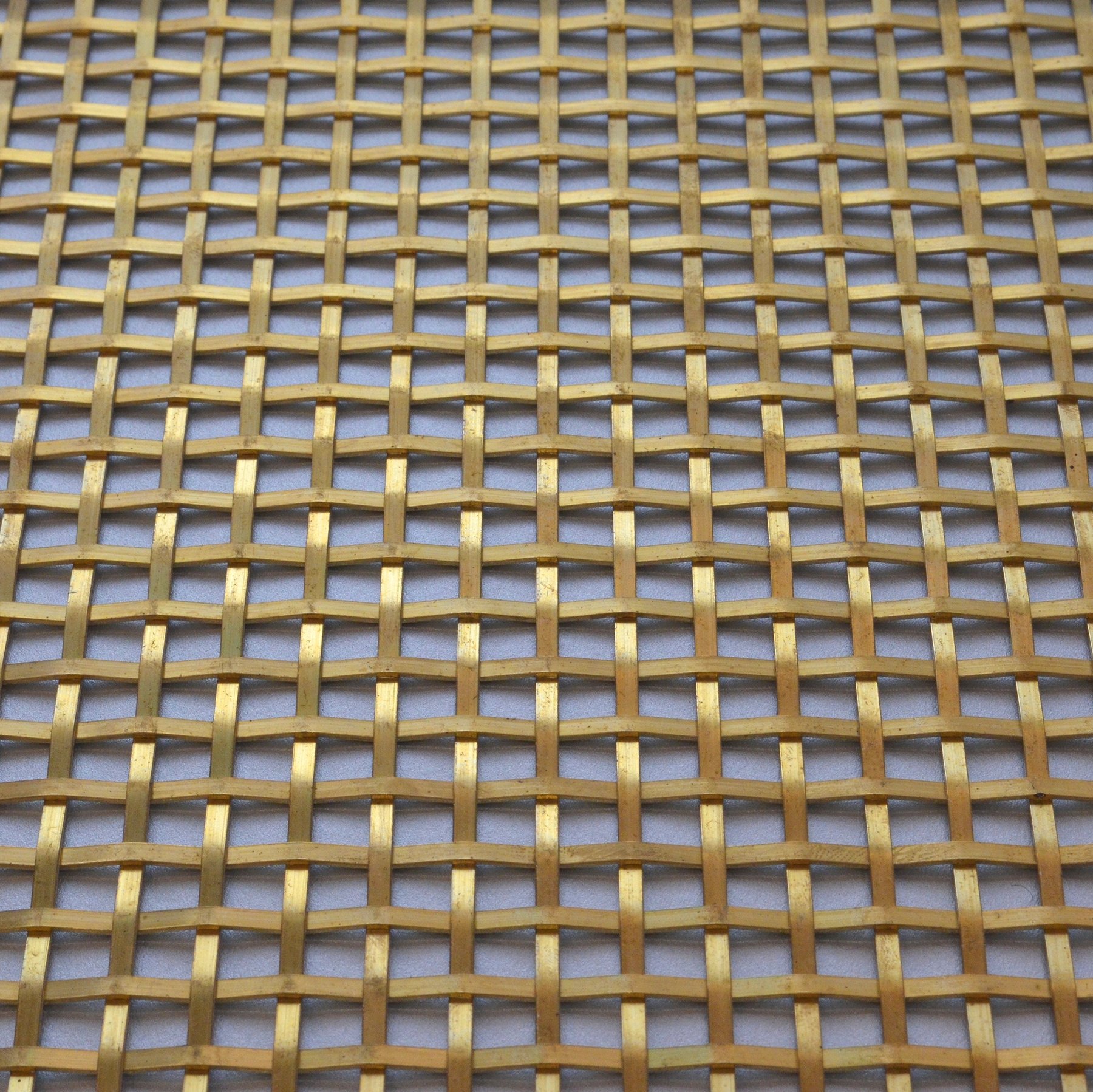 Square Plain Woven Brass Grille