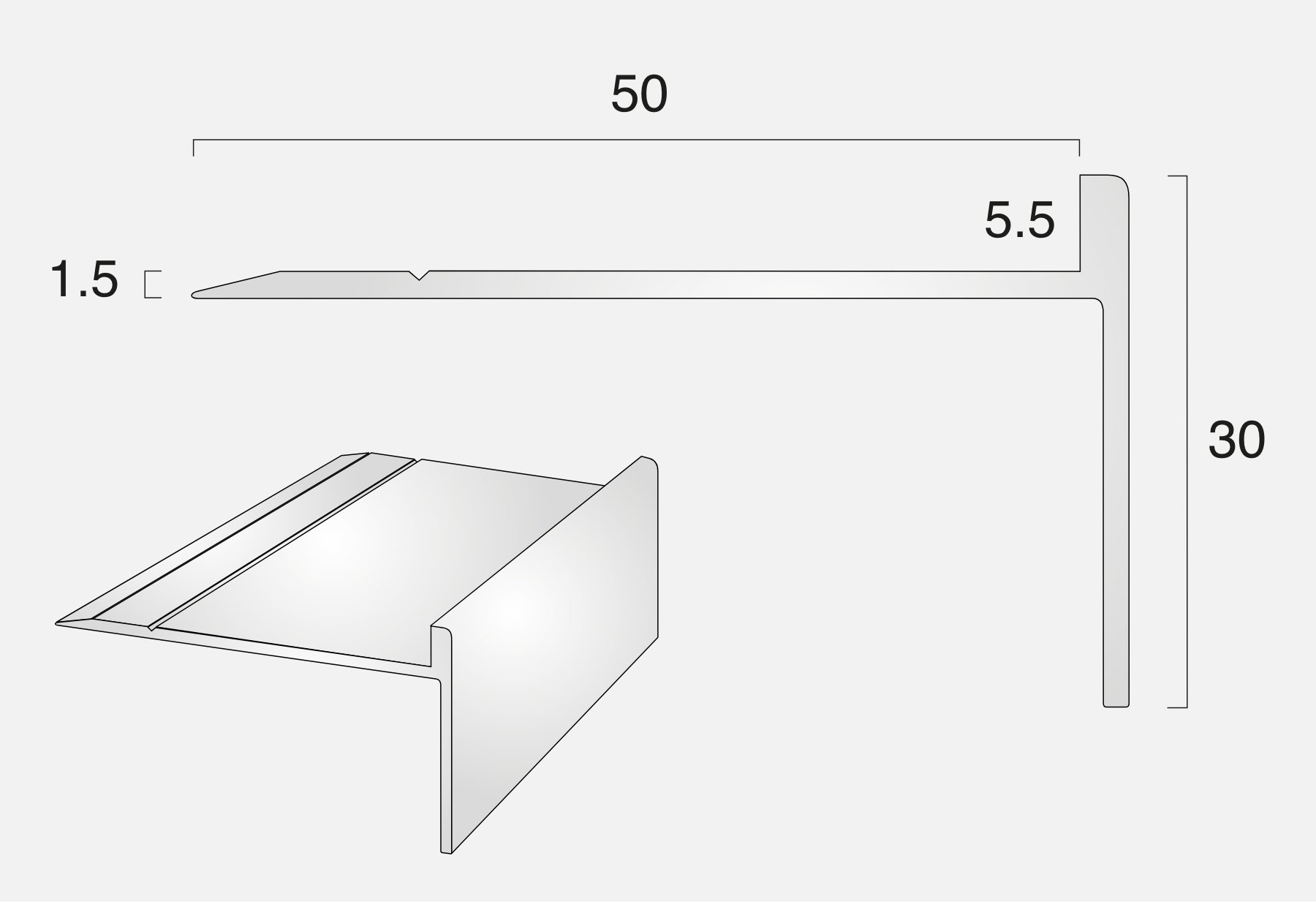 AN20/5.5 Square Back 2750mm