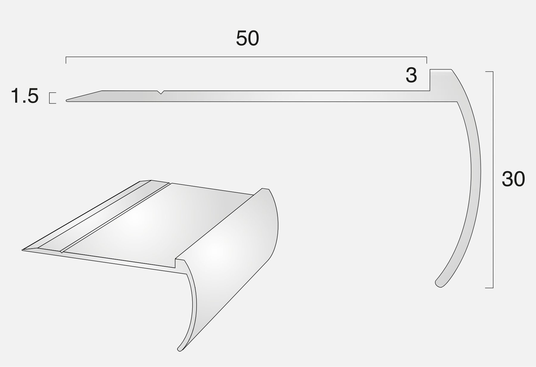 AN21/3 Bullnose 2750mm