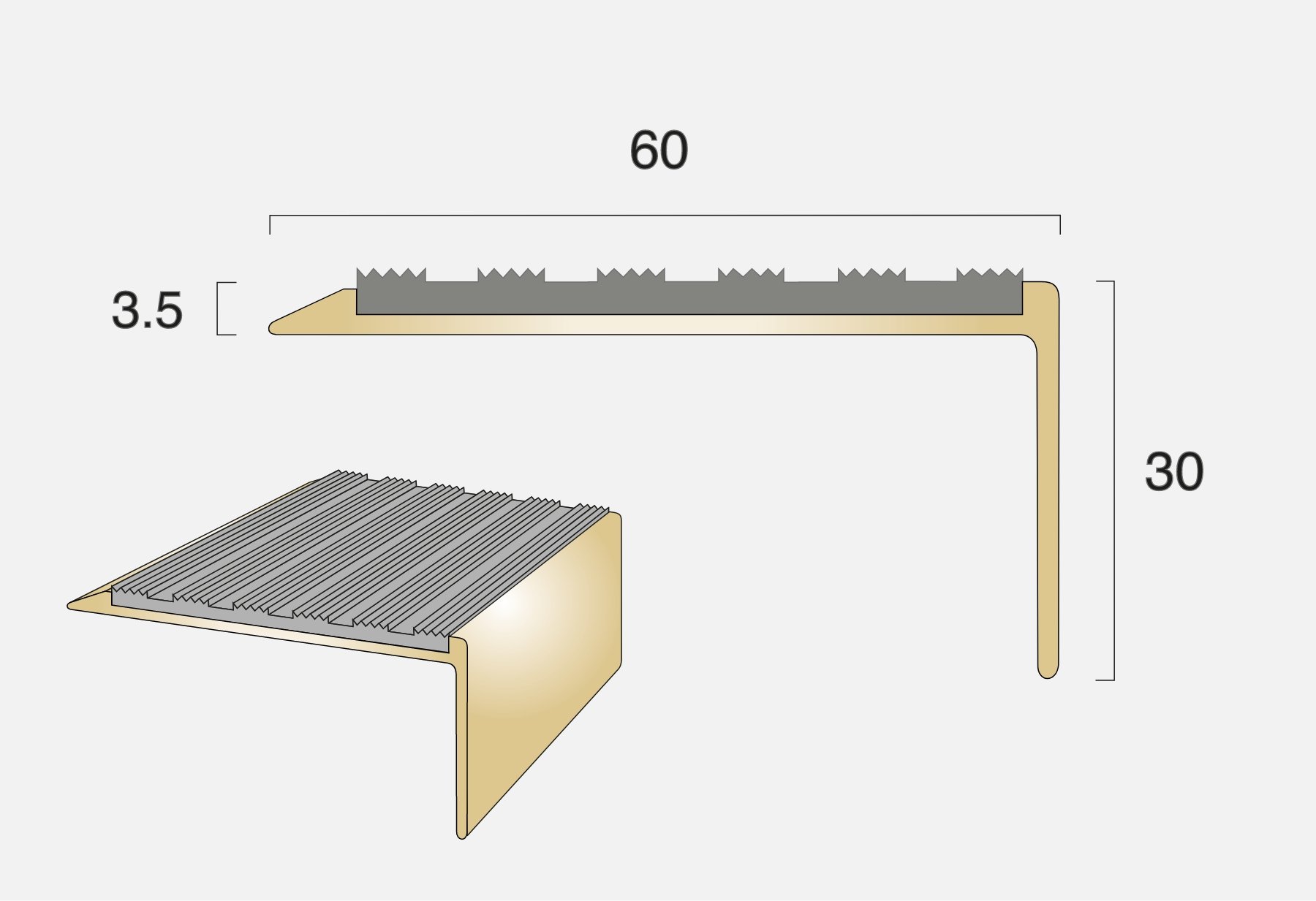 BN15 Square Back Ramped Edge