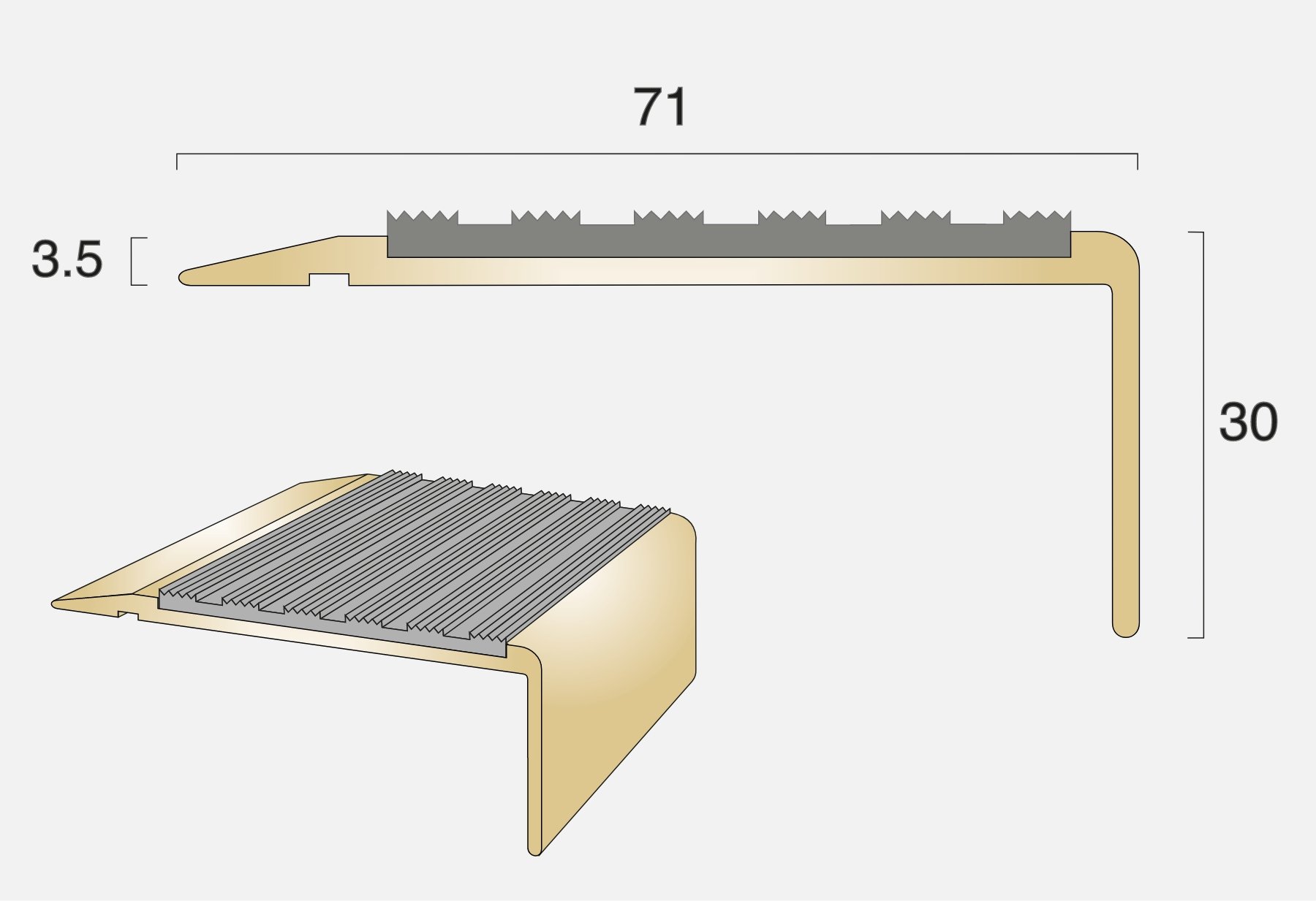 BN71SLR Square Back Ramped Edge