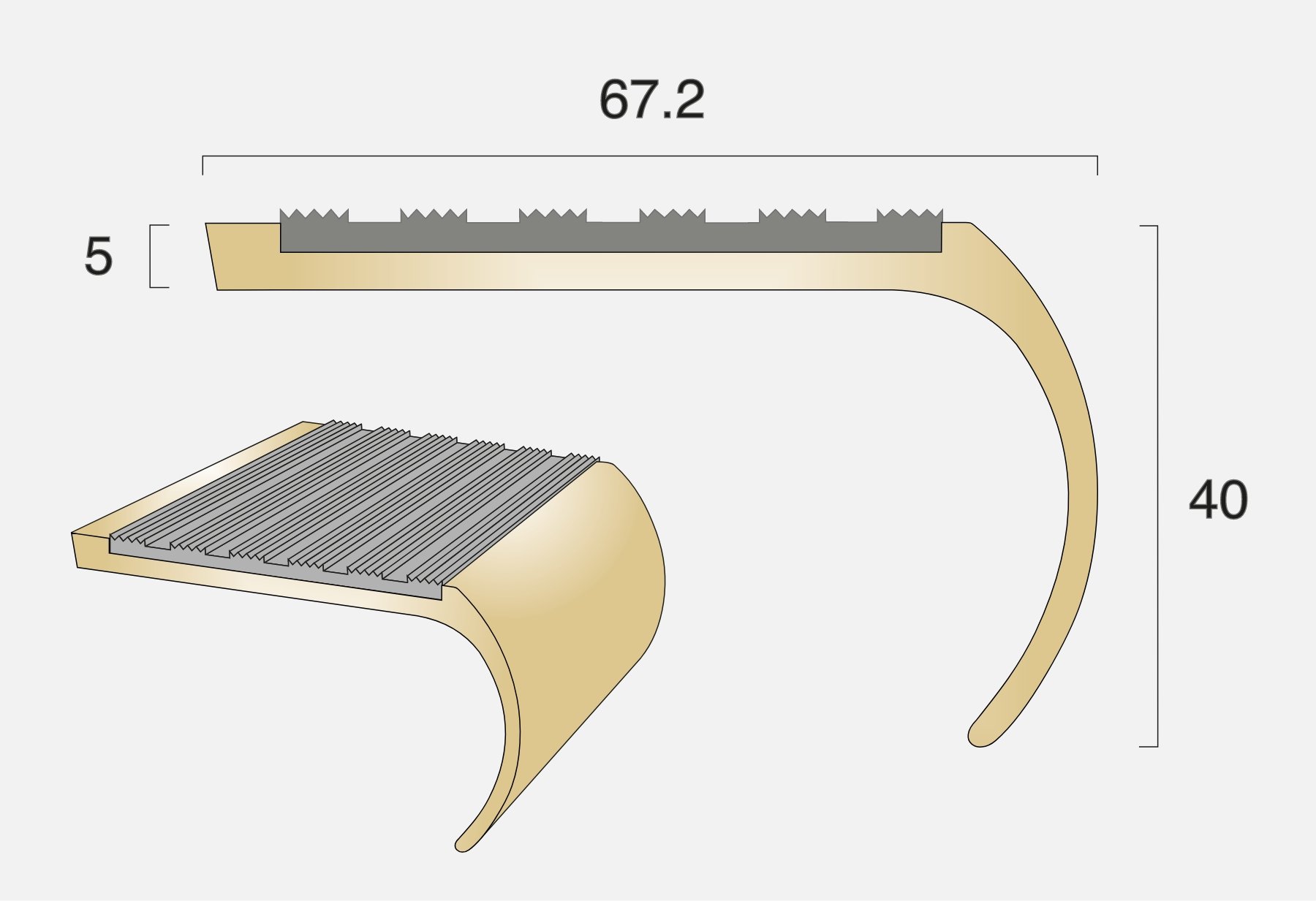 Bullnose Infill Stair Nosing