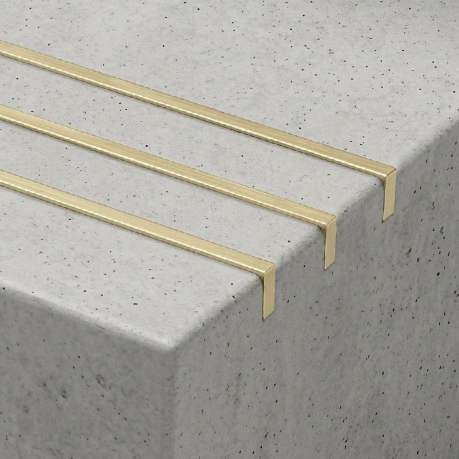 Brass Stair Tread Inserts 3 x 13mm