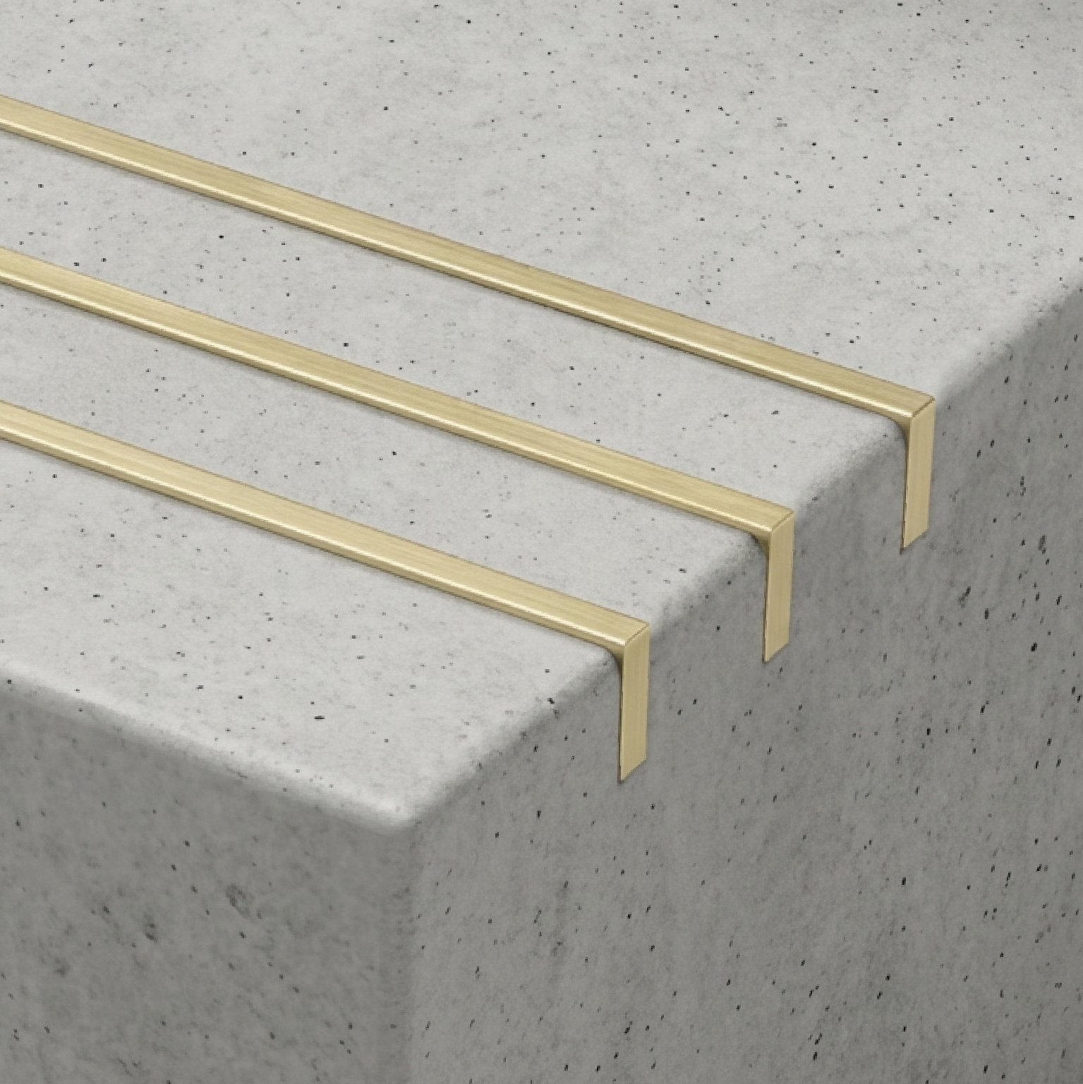 Brass Stair Tread Inserts 3 x 16mm
