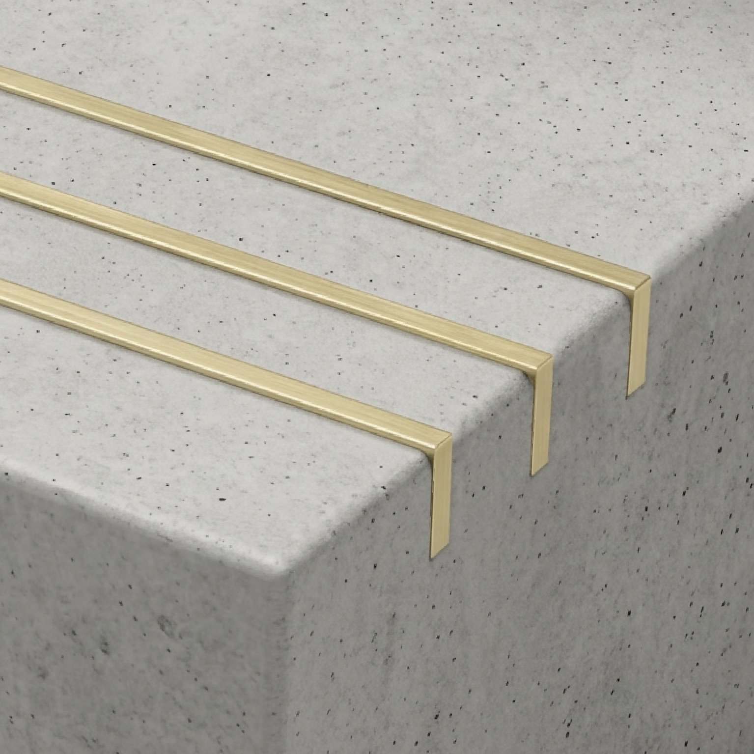 Brass Stair Tread Inserts 3 x 19mm