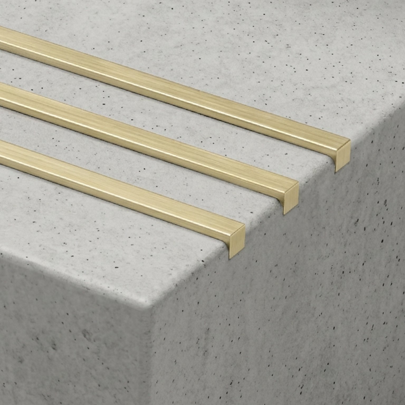 Brass Stair Tread Inserts 6 x 6mm